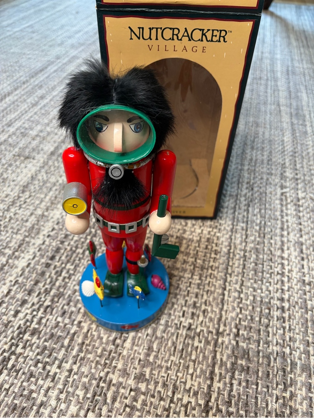 Vintage Nutcracker Village Scuba Diver